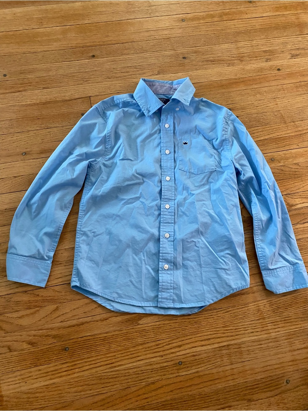 crown & ivy kids Boy S Light Blue Button-Down Shirt Long Sleeves
